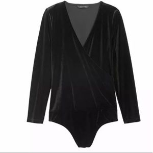 Banana Republic Velvet Wrap Bodysuit